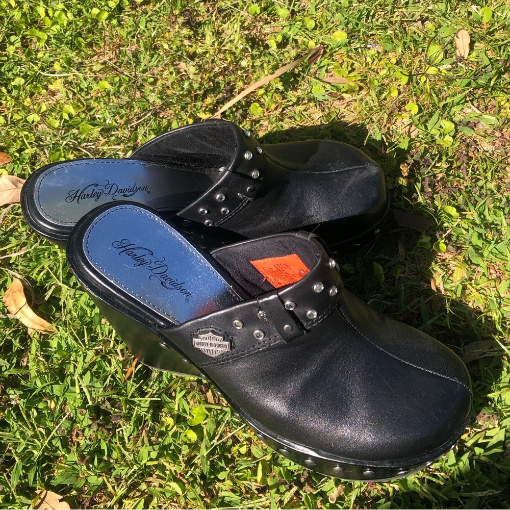 Black Harley Davidson heels